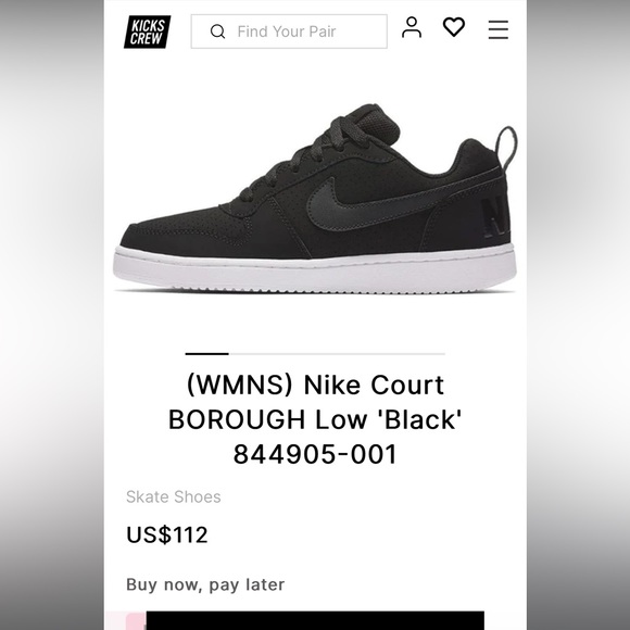 Nike Women’s Court Borough Low Black Trainers - Picture 8 of 9